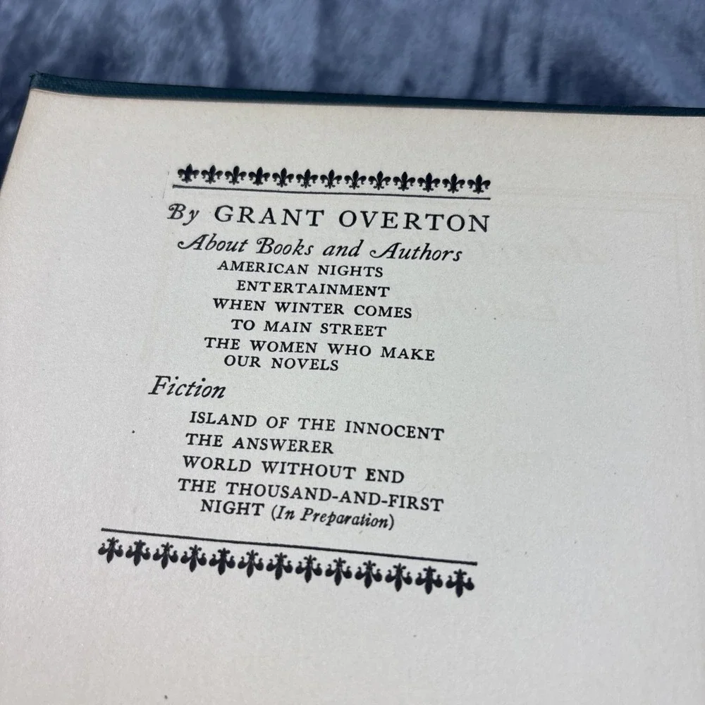 Antique Book American Nights‎ Entertainment 1923 1st edition